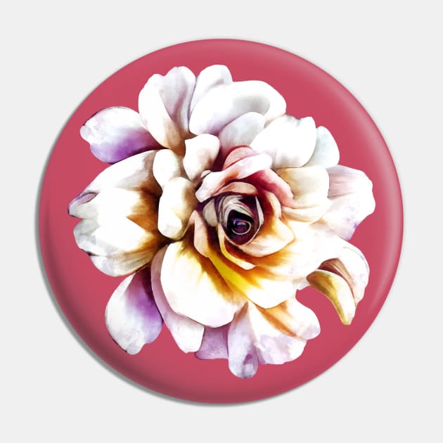White Rose Pin by CatyArte