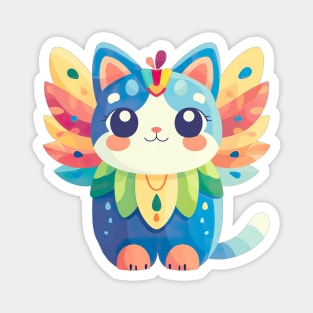 Cute Rainbow Kawaii Cat Magnet