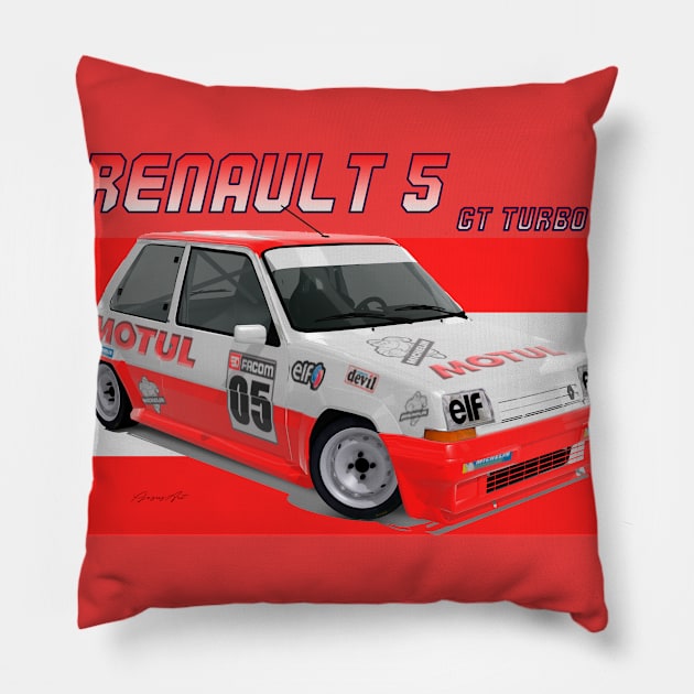 Renault 5 GT Turbo Pillow by PjesusArt