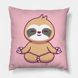 Cute Sloth Yoga Pillow