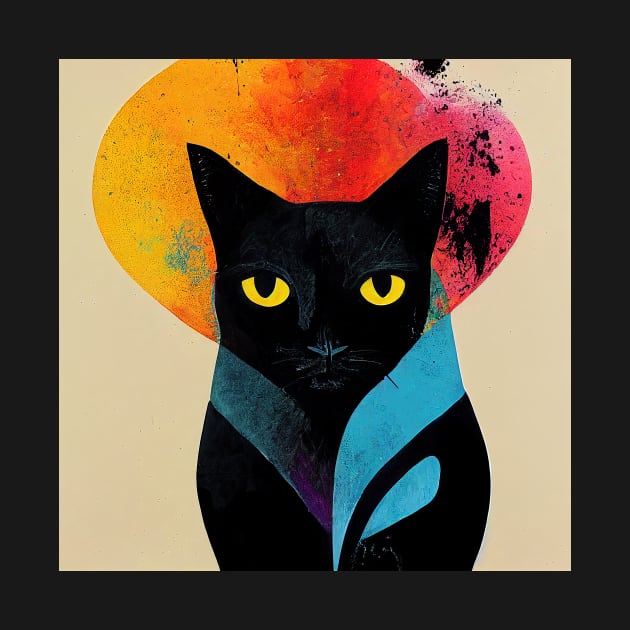 Abstract Cat by n23tees