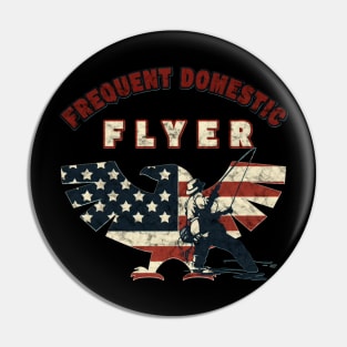 Fun Vintage Eagle US Flag Frequent Domestic Flyer Pin