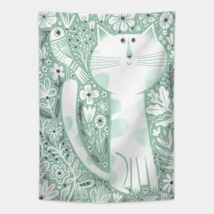 Cat and Bird Tapestry