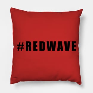 Red Wave Hashtag Pillow