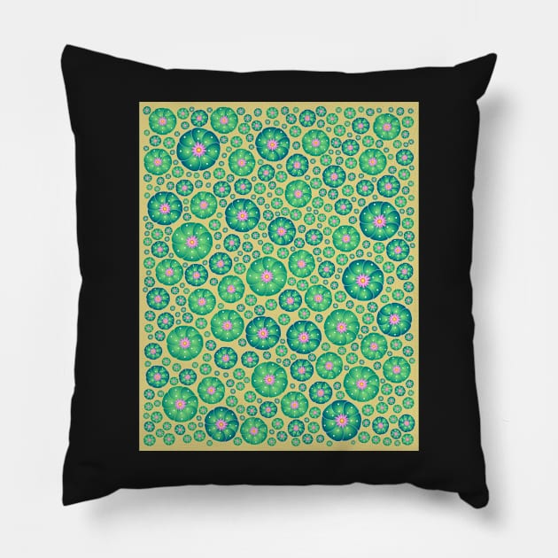 Peyote cactus plant pattern illustration Pillow by bernardojbp