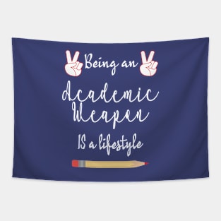 Back to school, Academic weapon inspirational quote, Academic Weapon, academic weapon meaning Tapestry