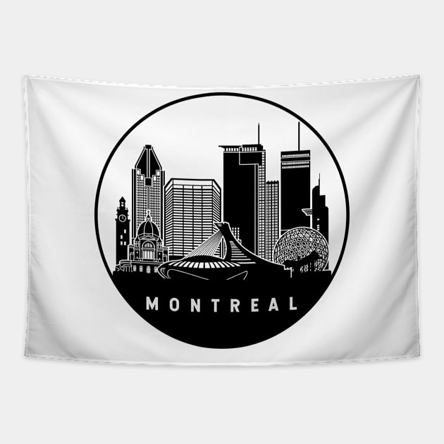 Montreal Canada Skyline Tapestry by ThyShirtProject - Affiliate