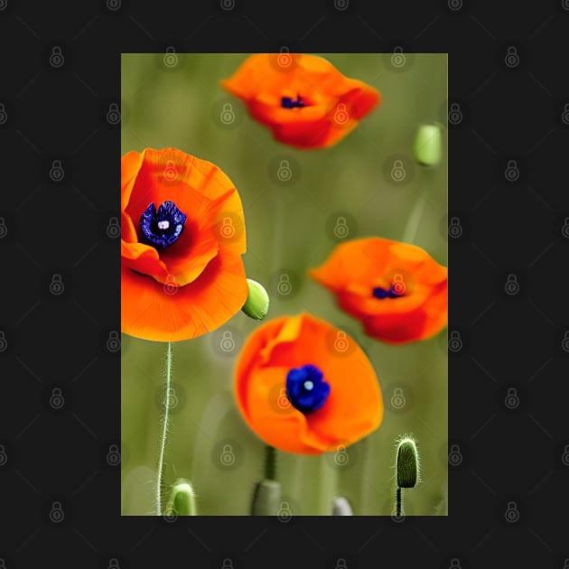 HIGHLY COLORED  ( COLOURED) OCHRE POPPIES by sailorsam1805