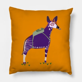 Purple Okapi Pillow