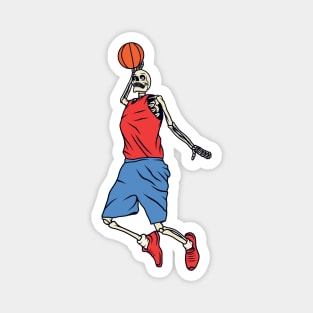 Skeleton Basketball Player Dunking Magnet