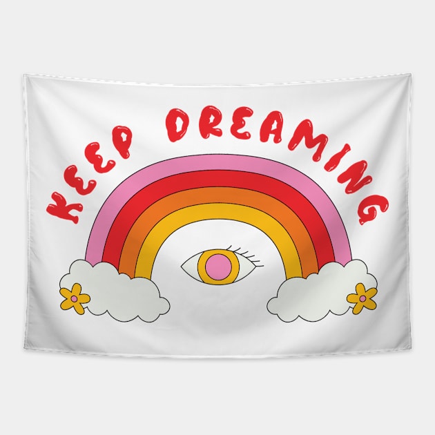 Keep Dreaming Rainbow Tapestry by CEYLONEX