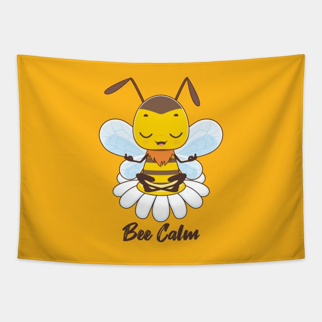 Bee calm design Tapestry by GazingNeko