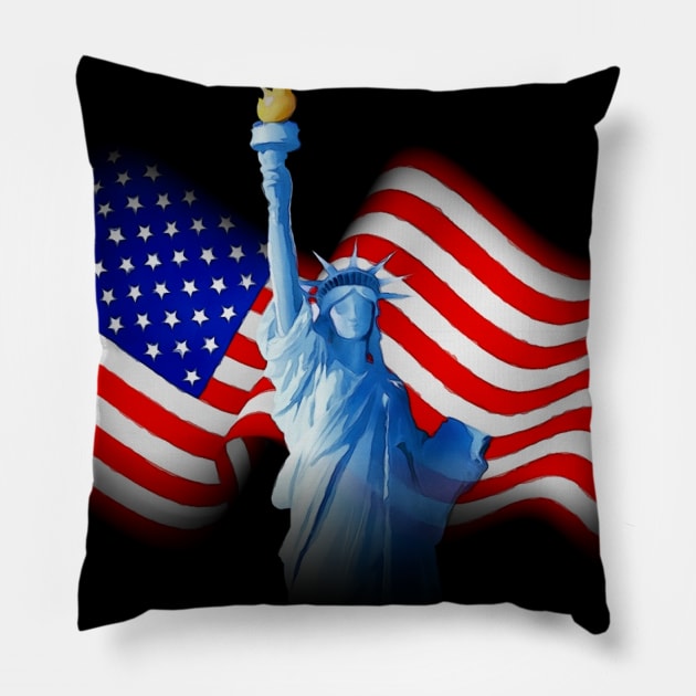 Independence Day Pillow by gold package