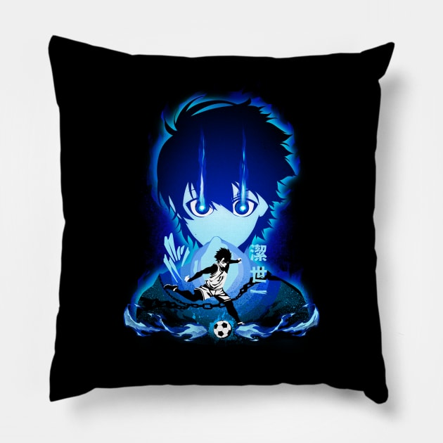 Ace of Blue Lock Pillow by plonkbeast