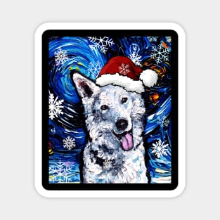 Swiss Shepherd Santa Magnet