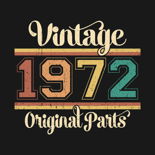 Birthday Gift Vintage 1972 Orginal Parts by Salimkaxdew