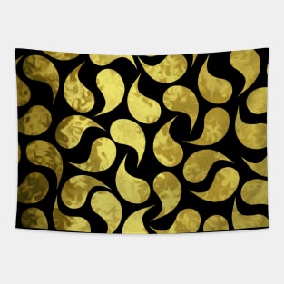 Gold Tear Drops Tapestry