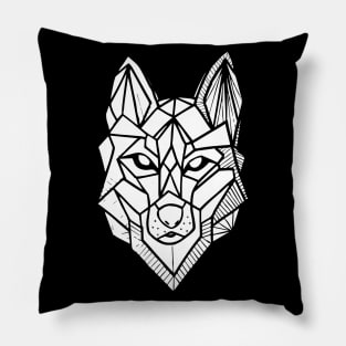 Geometric Husky Hand Drawn Clip Art Gift For Husky Lovers Inktober 2019 Pillow