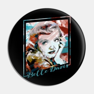 Bette Davis-Abstract Expressionist Potrait Pin