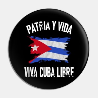 Cuba Libre Freedom Free Cuba Vintage Cuban Flag Pin