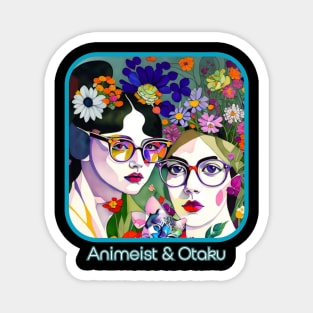 Animeist & Otaku (2 bespeckled woman at home) Magnet