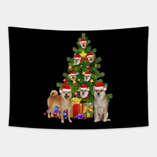 Shiba Inu dog Christmas Tree T-Shirt Tapestry