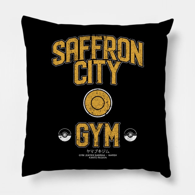 Saffron City Gym Pillow by huckblade