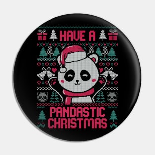 Pandastic Christmas - Funny Ugly Sweater Xmas Panda Gift Pin