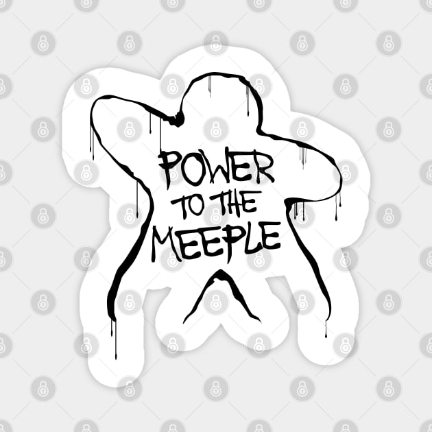 Power To The Meeple | Boardgames Magnet by JustSandN