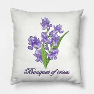 Irises-Spring flowers Pillow