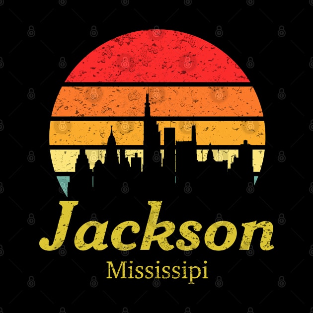 Vintage sunset Jackson Mississipi by zozo-shop