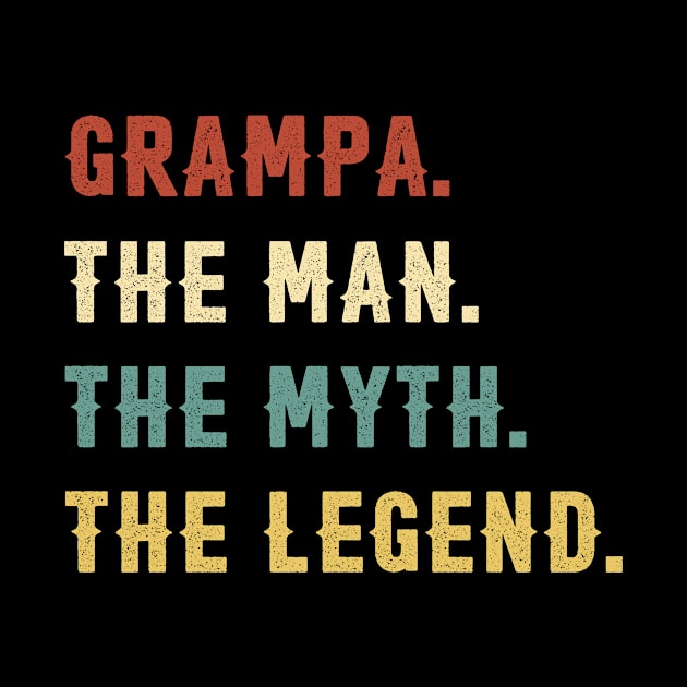 Fathers Day Gift Grampa The Man The Myth The Legend by Soema