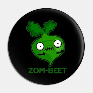 Zom-beet Cute Halloween Zombie Beet Pun Pin