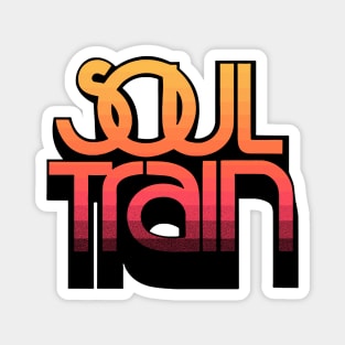 soul train retro yellow gradients Magnet