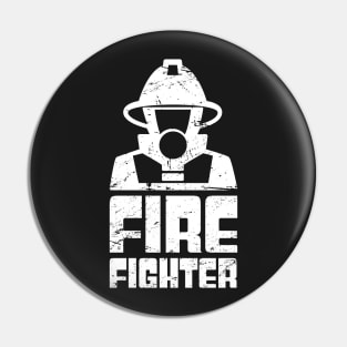 Distressed Firefighter Design Pin