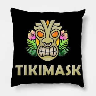 Tiki mask character design Pillow