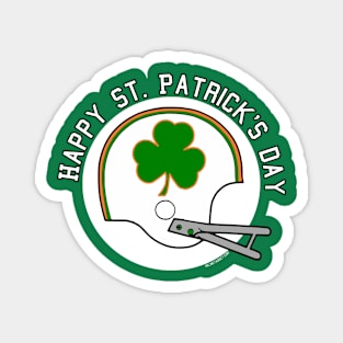 Happy St. Patrick's Day Shamrock Helmet Magnet