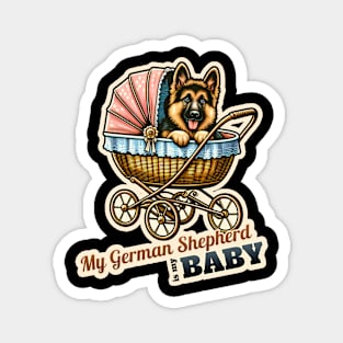 German Shepherd Baby Magnet