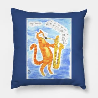 Cat Jazz saxophonist Pillow