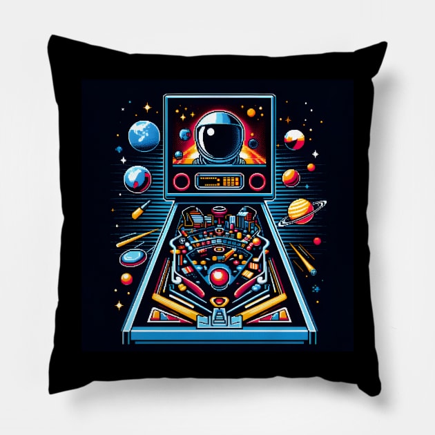 pinball machine Pillow by vaporgraphic