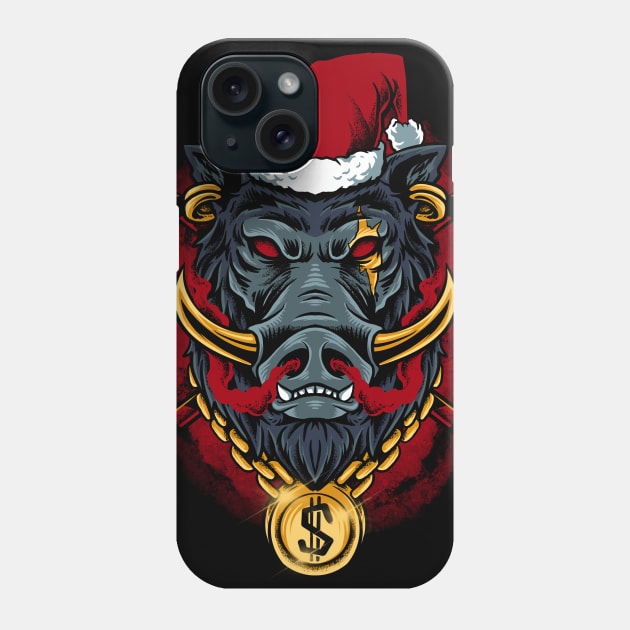 golden boar Phone Case by spoilerinc