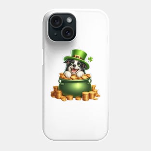 St Patricks Day Border Collie Dog Phone Case