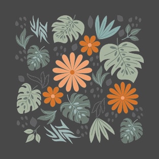 Tropical floral seamless pattern T-Shirt