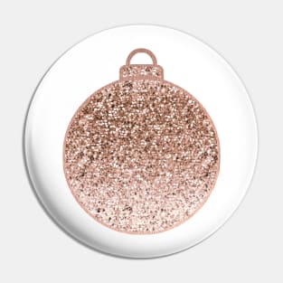 Rose gold Christmas bauble III Pin