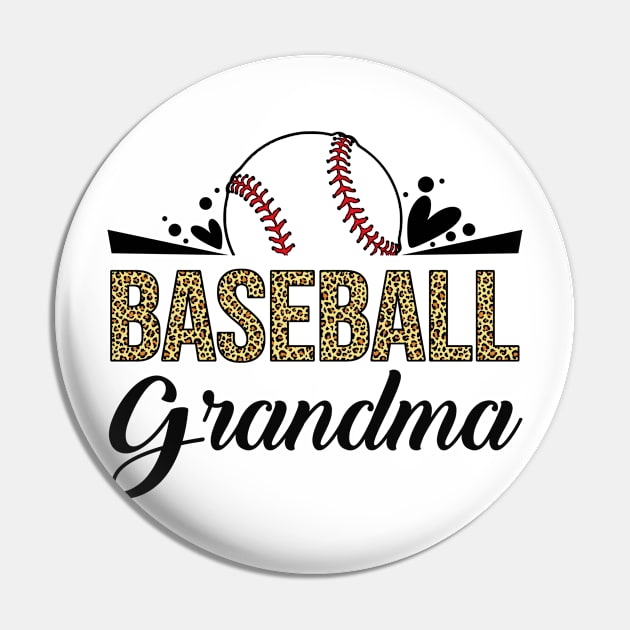 Baseball Grandma Leopard Pin by celestewilliey