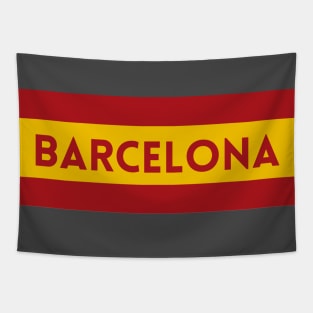 Barcelona City in Spain Flag Tapestry