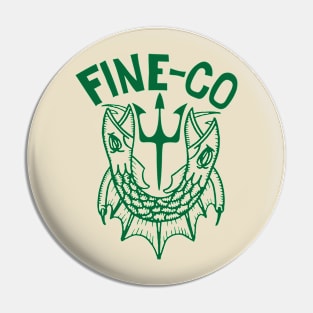 2 Headed Fine-Co logo green Pin