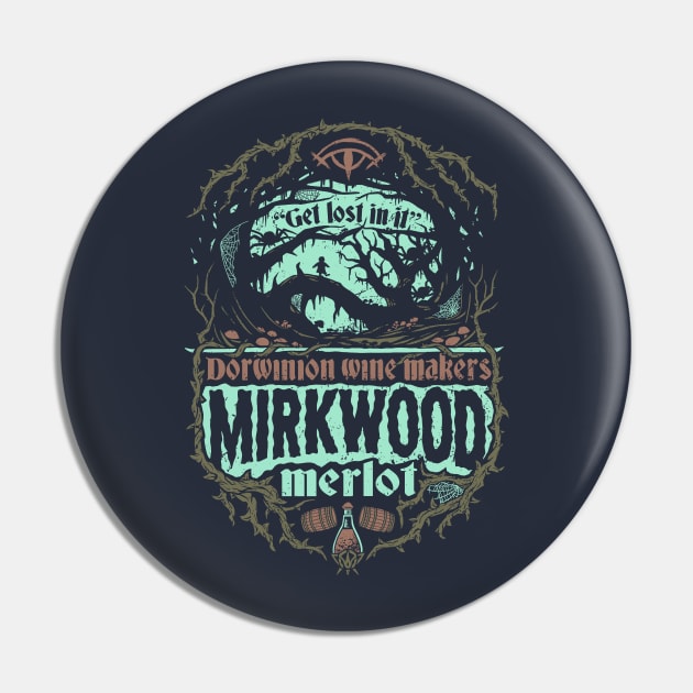 Mirkwood Merlot Pin by CoryFreemanDesign