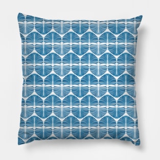 Blue Boho Pattern Indigo Watercolor Pillow