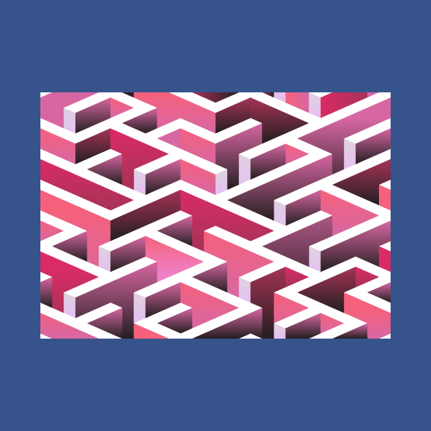 Pink 3D Maze by Golden Eagle Design Studio